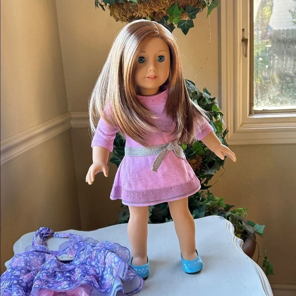 American Girl Doll Truly Me In Original Dress and Shoes. Excellent Condition